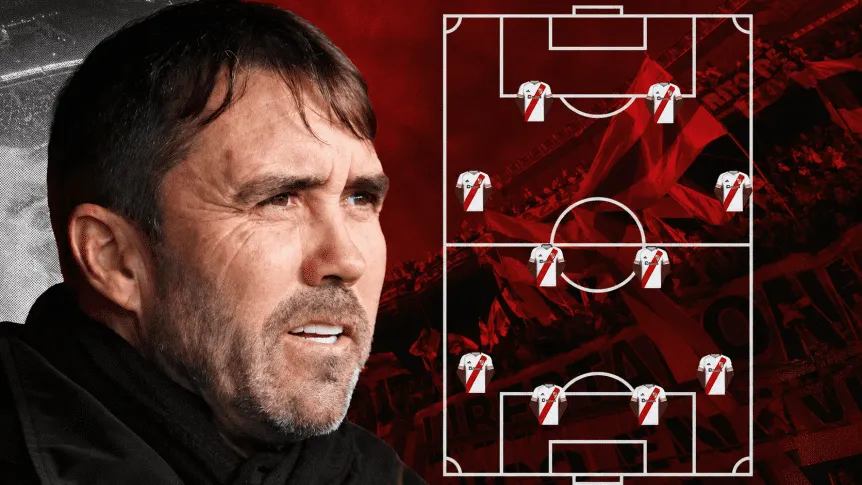La formación de River vs. Independiente Santa Fe, por la Copa Sudamericana
