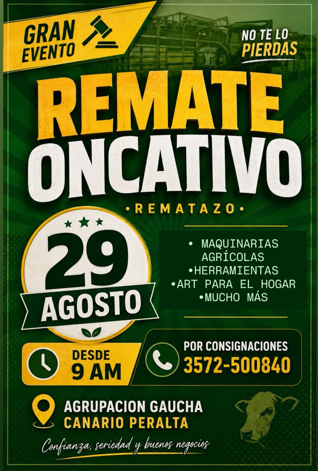 Se viene un Gran Remate Rural en Oncativo con más de 500 lotes seleccionados